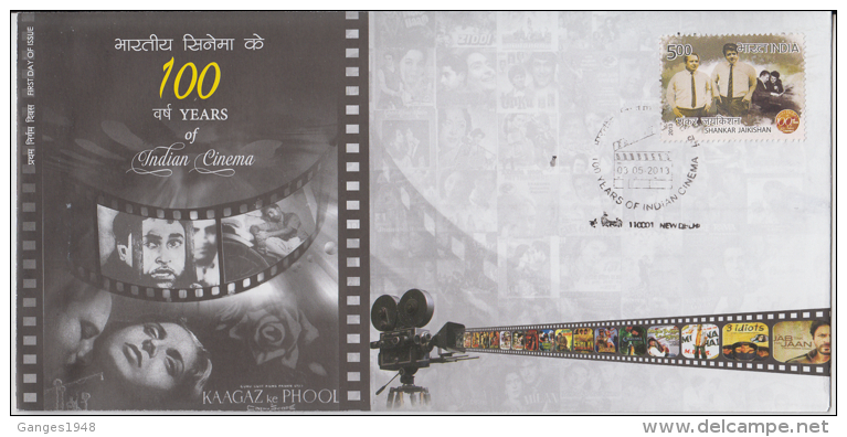 India 2013  Shankar Jiakishan 100 Years Of Indian Cinema Private FDC No. 28 Of 50 Stamps Issued # 81913  Inde Indien - Film