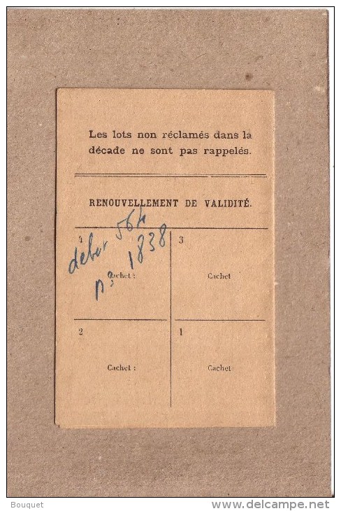 CARTE DE TABAC - Débit 189 Bis  , RANDAN , PUY DE DÔME - TENU PAR MR ELAMBERT - POUR MR HUSSON - Documenten