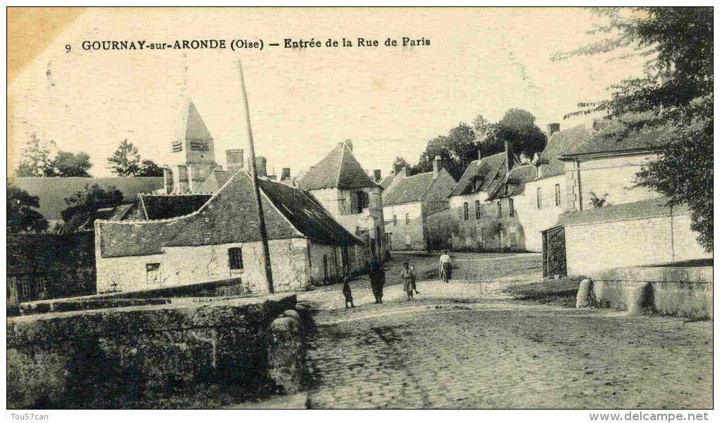 GOURNAY SUR ARONDE - OISE   (60) - PEU COURANTE CPA ANIMEE DE 1916. - Autres & Non Classés