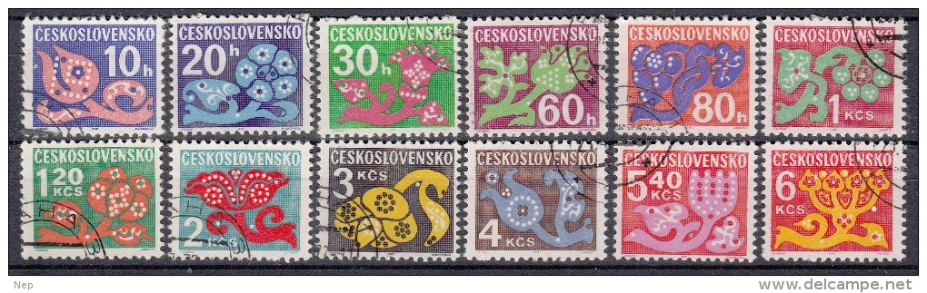 TSJECHOSLOWAKIJE - Michel - 1971 - Nr 92x/103x - Gest/Obl/Us - Timbres-taxe