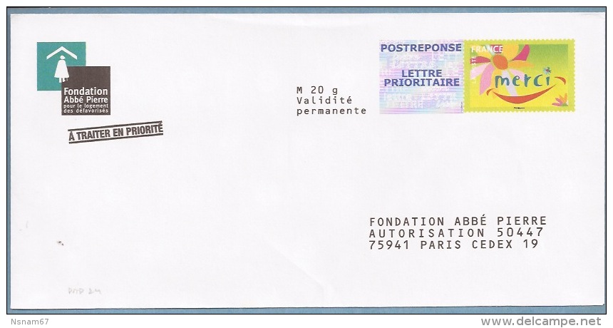 Pap24 - PAP FONDATION ABBE PIERRE - N ° 08P364 - - Listos A Ser Enviados: Respuesta