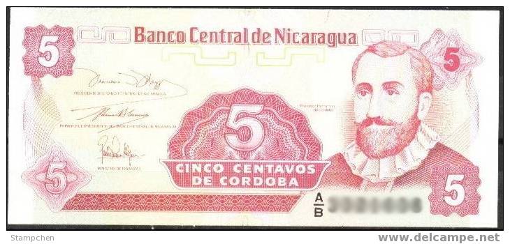 Nicaragua Banknote 5 Centavos  UNC 1 Piece - Nicaragua