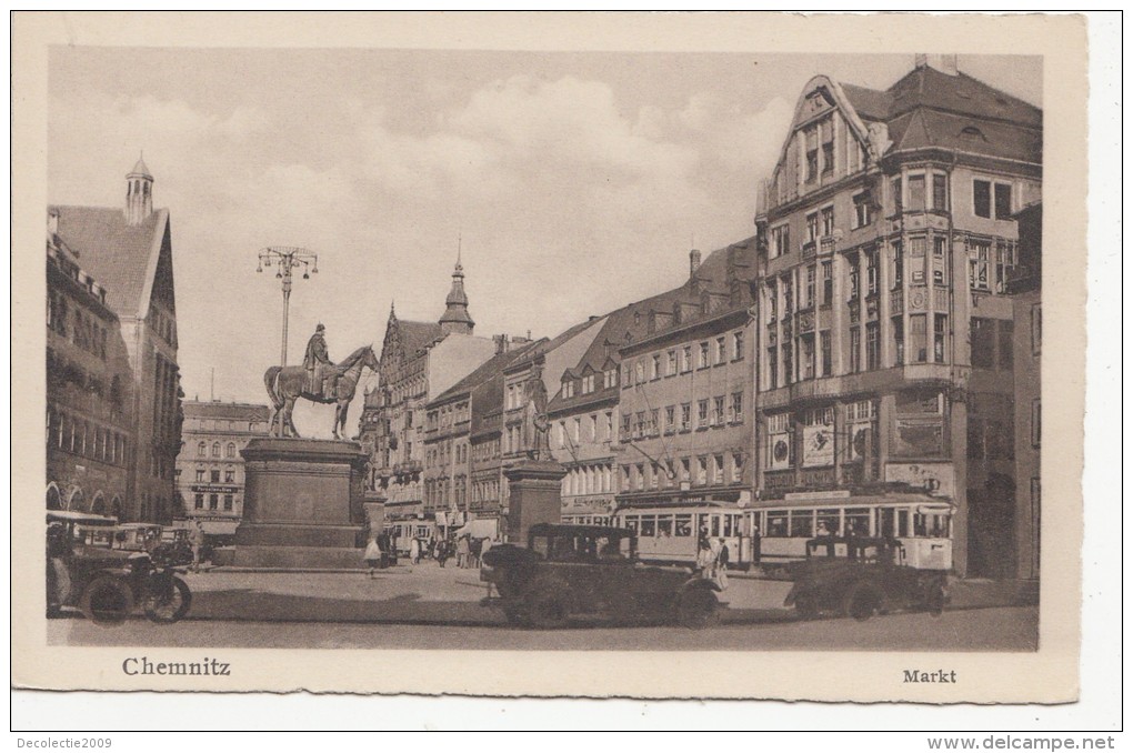 B79383 Germany Chemnitz Markt Tramway  Front/back Image - Chemnitz