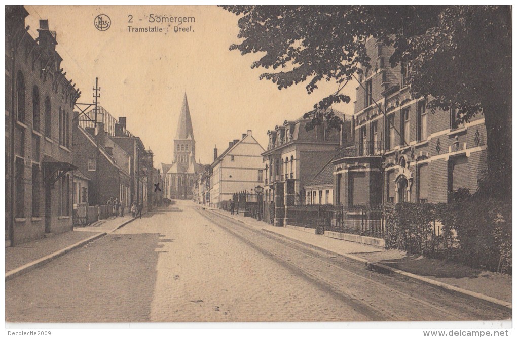 B79394 Somergem Zomergem Belgium Tramstatie Dreef Front/back Image - Zomergem