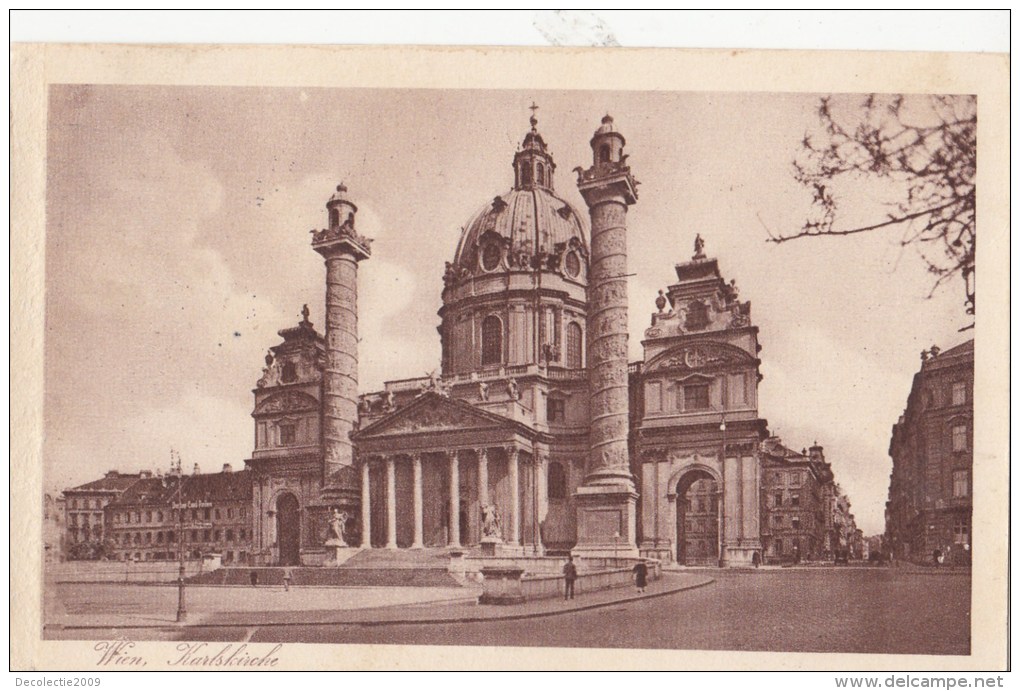 B79612 Karlschirche  Wien  Austria  Front/back Image - Églises