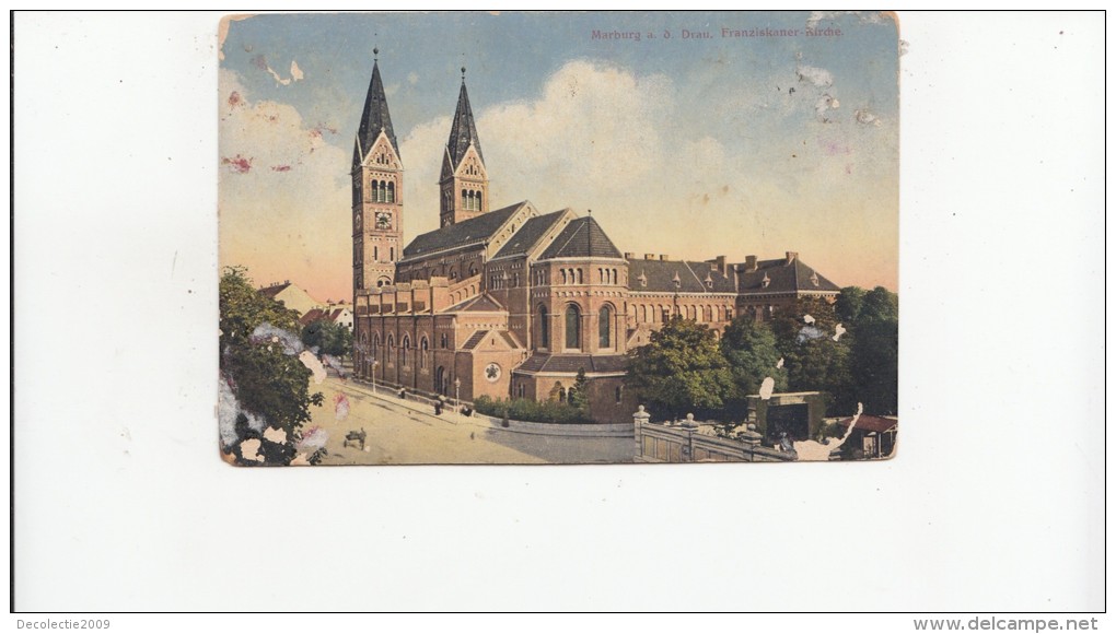 B79761 Marburg A D Drau Franzisaner Kirche Germany  Front/back Image - Marburg