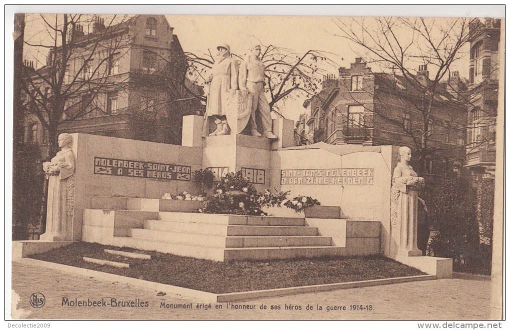 B79820 Molenbeek Bruxelles Belgium  Monument Erige En L Honneur Front/back Image - Molenbeek-St-Jean - St-Jans-Molenbeek