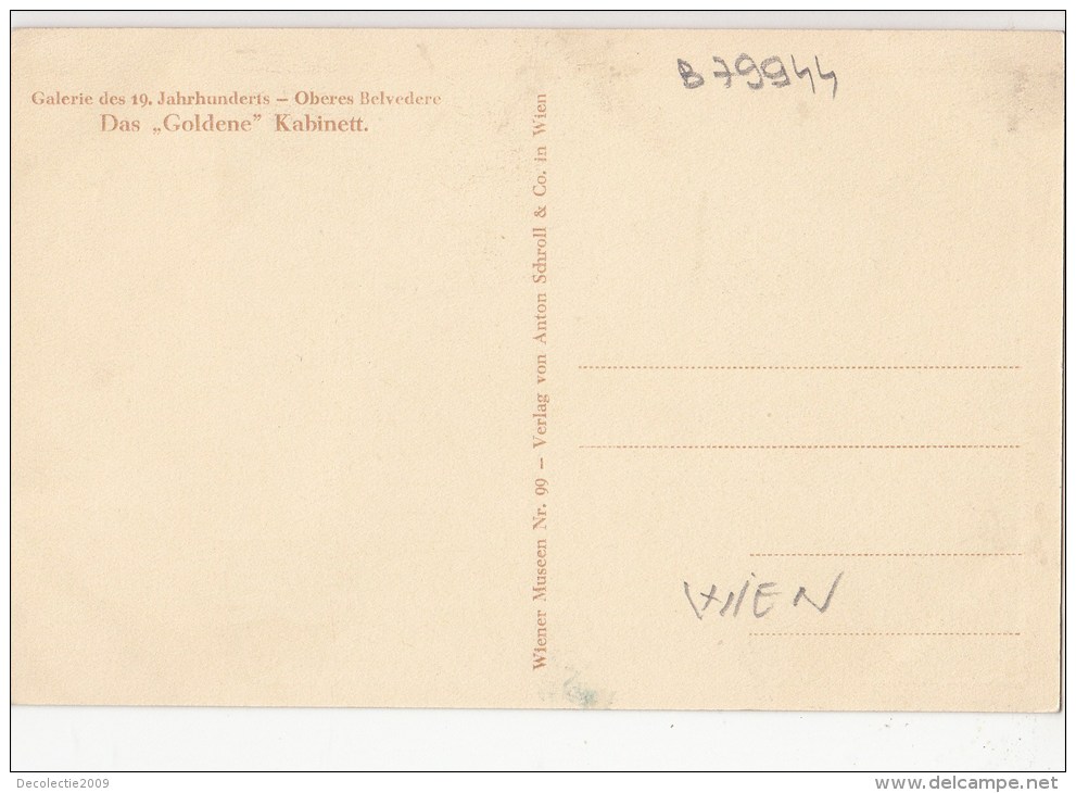 B79944 Wien Austria  Goldene Kabinett Oberes Belveder Front/back Image - Belvedere