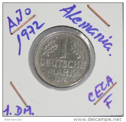 ALEMANIA 1.00 DM AÑO 1972-CECA ( F ) MONEDA CIRCULADA - CONSERVACIÓN ( MBC ) - 1 Marco