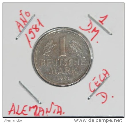 ALEMANIA 1.00 DM AÑO 1981-CECA ( D ) MONEDA CIRCULADA - CONSERVACIÓN ( MBC ) - 1 Mark