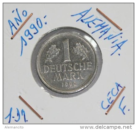 ALEMANIA 1.00 DM AÑO 1990-CECA ( F ) MONEDA CIRCULADA - CONSERVACIÓN ( MBC ) - 1 Mark