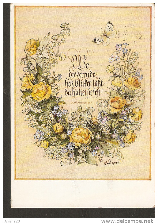 5k. Germany, Flowers Illustration Signed By Henry Schaper Wo Die Freude Sich Blicken Lasst Von Fallersleben - Wiechmann - Sonstige & Ohne Zuordnung