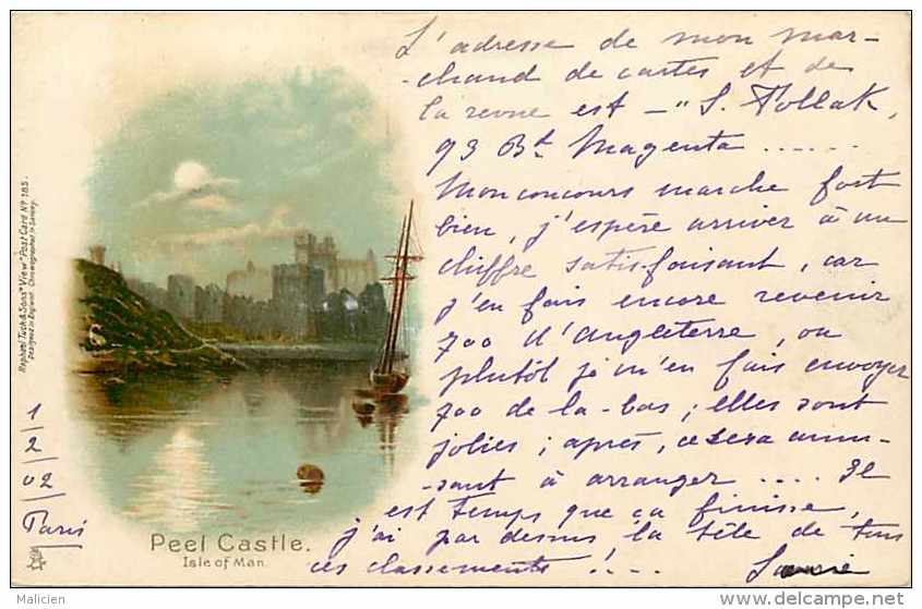 Pays Div-royaume Uni -united Kingdom  -ref B671- Peel Castle - Isle Of Man  - Carte Bon Etat - - Ile De Man