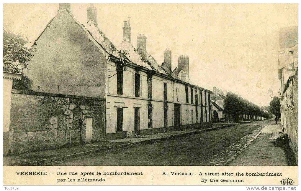 VERBERIE - OISE   (60) - PEU COURANTE CPA DE 1915. - Verberie