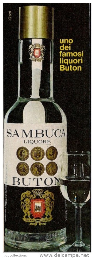 # SAMBUCA BUTON 1960s Advert Pubblicità Publicitè Reklame Food Drink Liquor Liquore Liqueur Licor Alcohol Bebidas - Manifesti