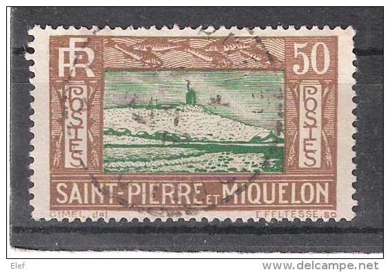 ST SAINT PIERRE ET MIQUELON, 1932, Yvert N° 147, 50 C Brun / Vert , Obl Centrale, TB ! - Usados