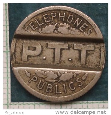 M_p> Francia Gettone Telefonico 1937 Circolato ( 2° Alternativa Meno Cara ) - Monetari / Di Necessità