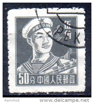 CHINA 1955 Occupations  Sailor -  50f. - Grey   FU - Gebruikt