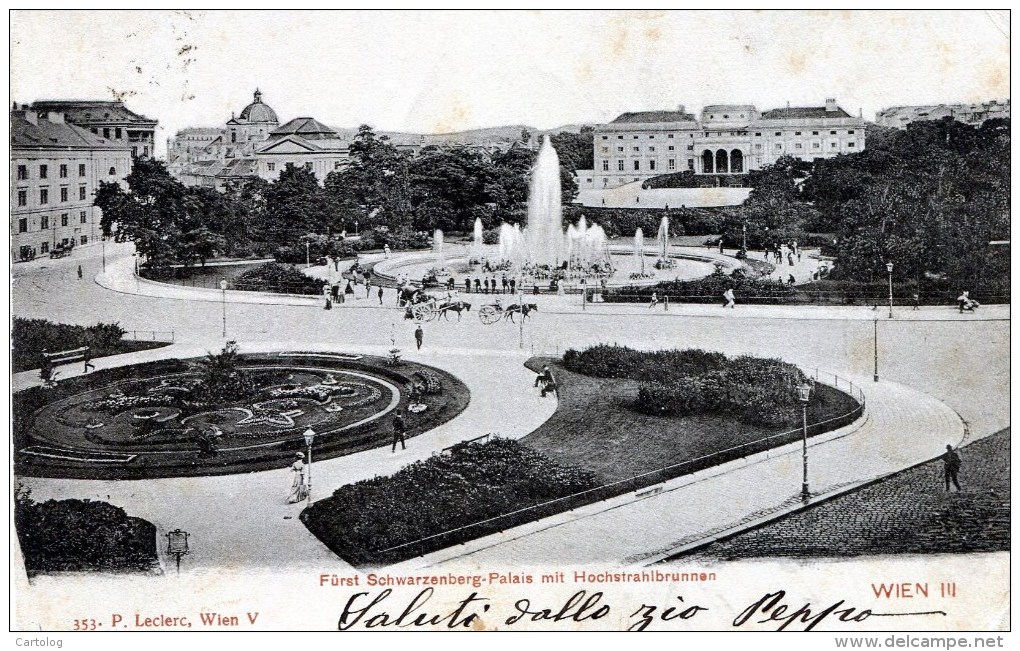 Fürst Schwarzenberg-Palais Mit Hochstrahlbrunnen - Belvedere