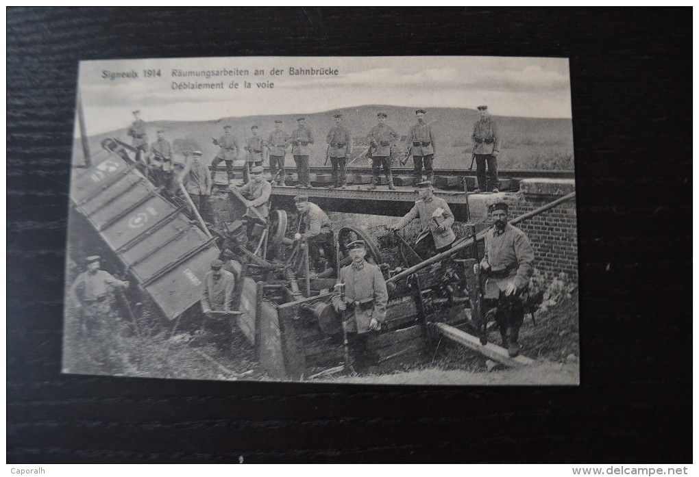 Signeulx, Commune De Musson; Signeulx 1914. Déblaiement De La Voie. - Musson