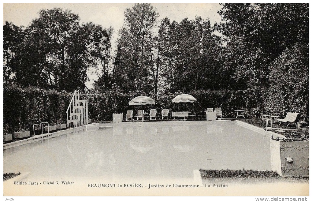 Beaumont-le-Roger - Jardins De Chantereine - La Piscine - Edition Farcy - Carte Non Circulée - Beaumont-le-Roger