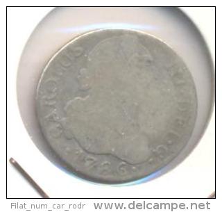 CARLOS III 2 REAL PLATA 1786 MADRID DV - Primeras Acuñaciones