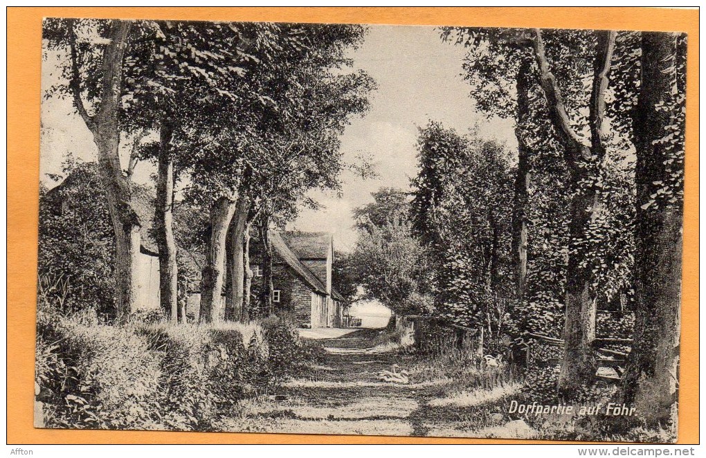 Dorfpartie Auf Fohr 1910 Postcard - Föhr