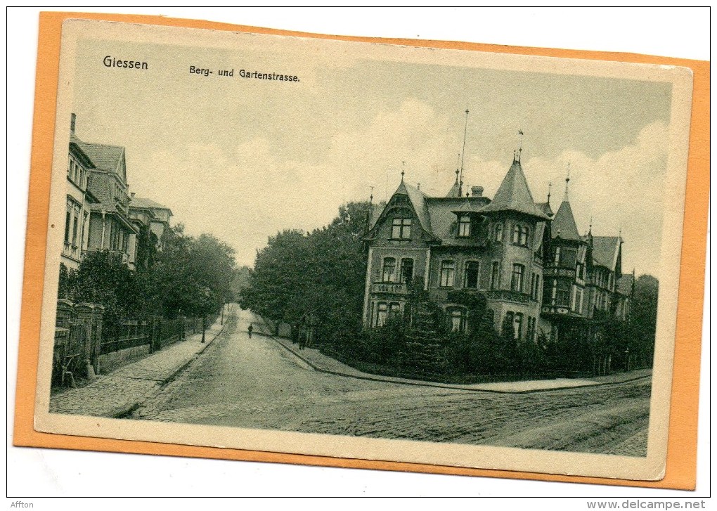 Giessen Berg Und Gartenstrasse 1905 Postcard - Giessen