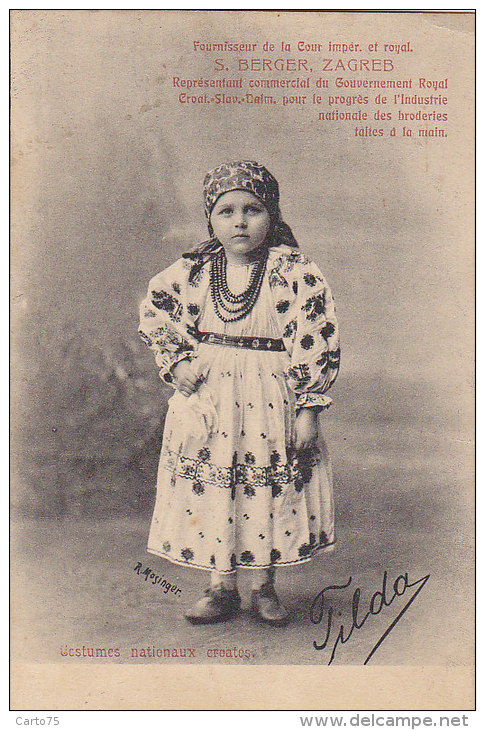 Croatie - Folklore - Young Girl - Zagreb - Croatie