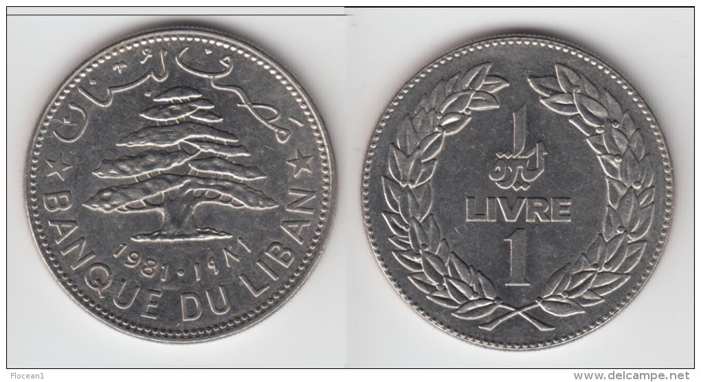 **** LIBAN - LEBANON - 1 LIVRE 1981 CEDRE - CEDAR **** EN ACHAT IMMEDIAT !!! - Liban