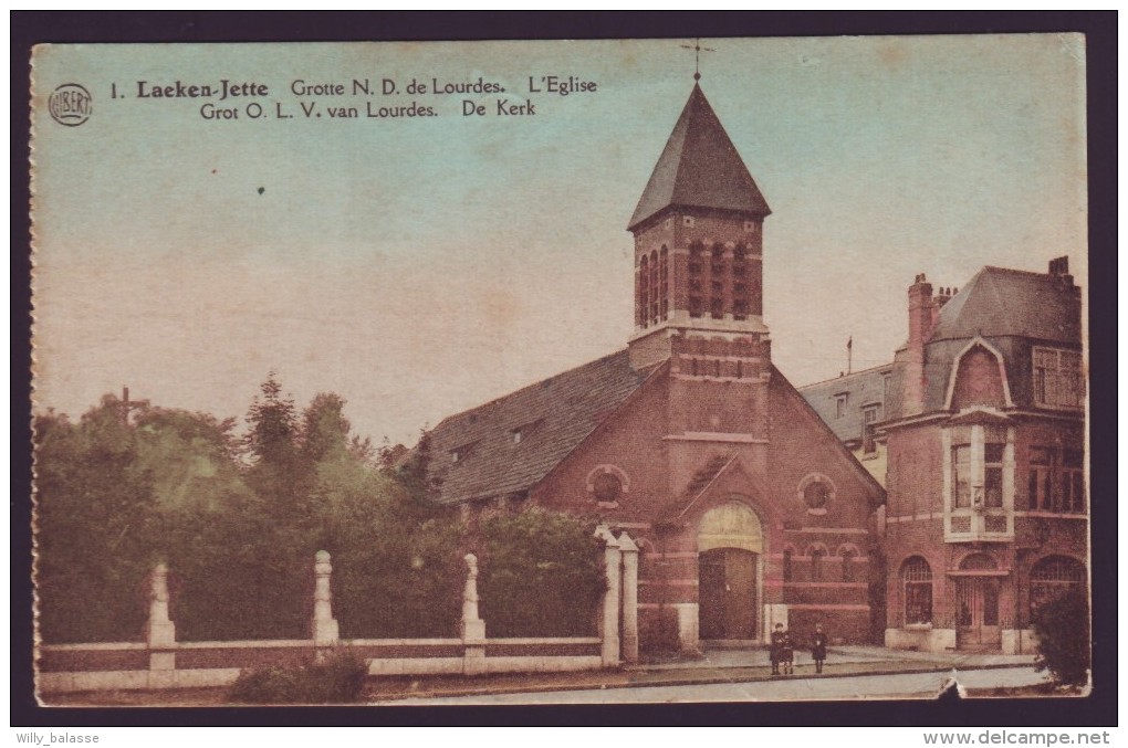 LAEKEN JETTE - Grotte De Notre Dame De Lourdes - L'Eglise - Kerk  // - Jette