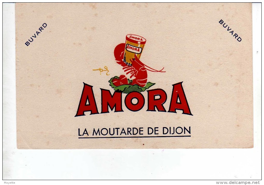 BUVARDS-PUB-AMORA-LA MOUTARDE DE DIJON-12,3 Cm X 20 Cm - Senape