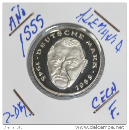 Alemania 2 Mark (Ludwig Erhard) Año 1999- ( CECA – F - CONSERVACIÓN ( MBC ) PROOF - 2 Marcos