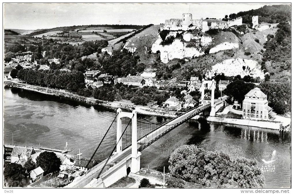 En Avion Au-dessus De Les Andelys, Vue Aérienne - Pont Suspendu Sur La Seine - Edition Lapie - Les Andelys