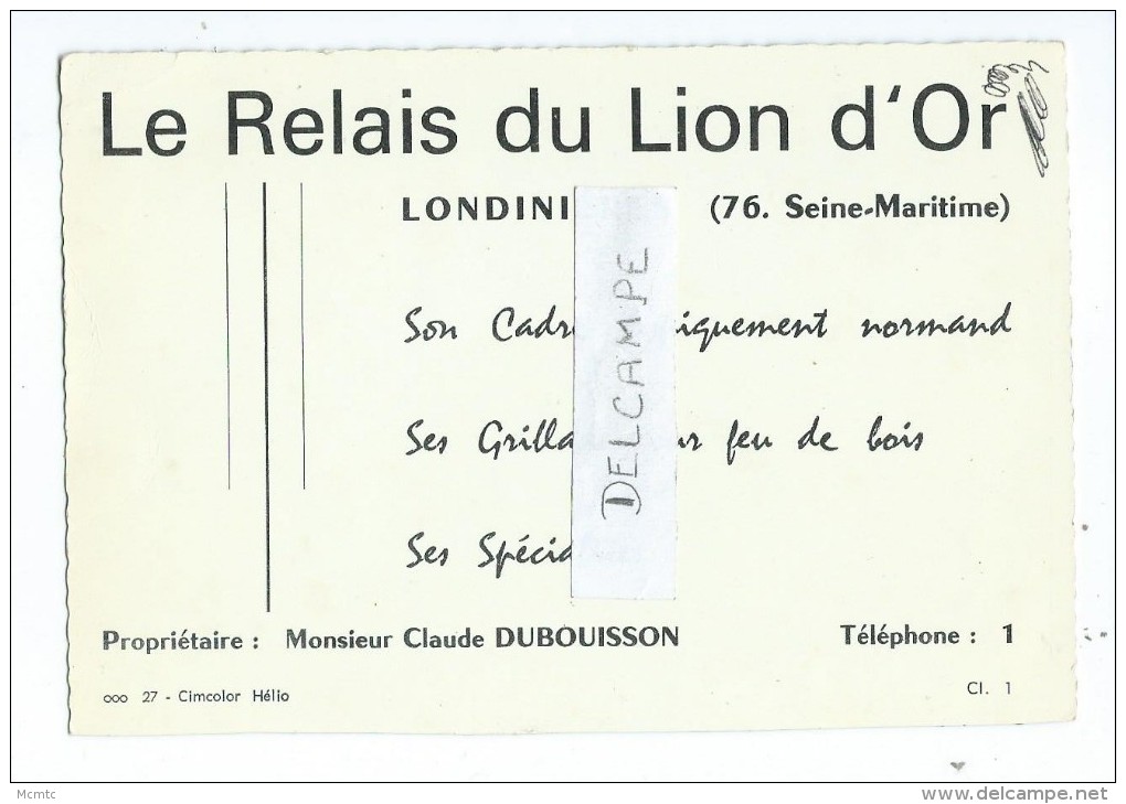 CPM- Le Relais Du Lion - Londinières - - Londinières