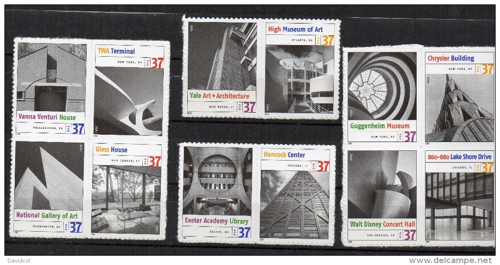 N135- USA  2005 - SC#: 3910 A-l - MNH - MODERN AMERICAN ARCHITECTURE- FACIAL VALUE  &euro; 3.36 - Ungebraucht