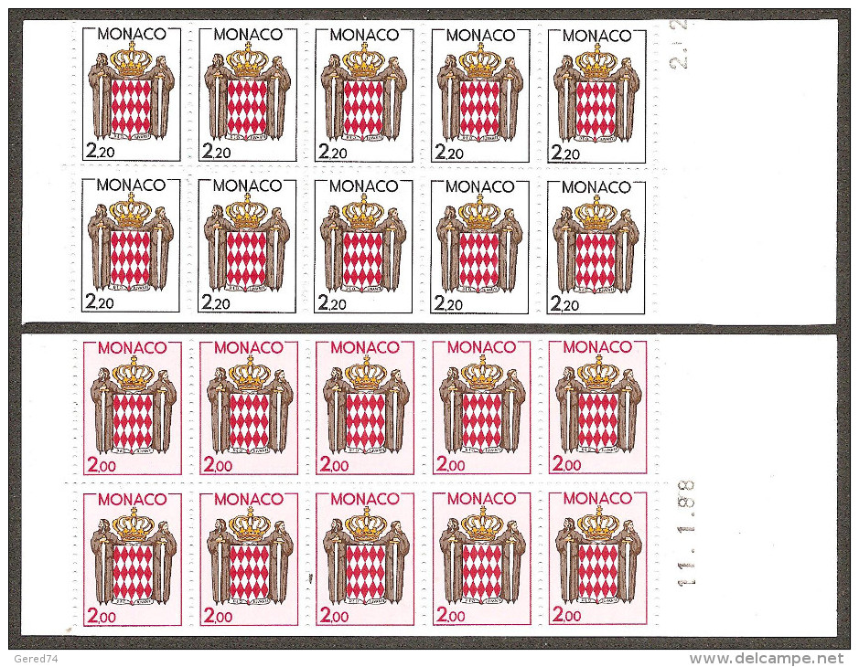 Monaco :  Carnets N° 1 & 2  Fraîcheur Postale - Non Pliés - Carnets