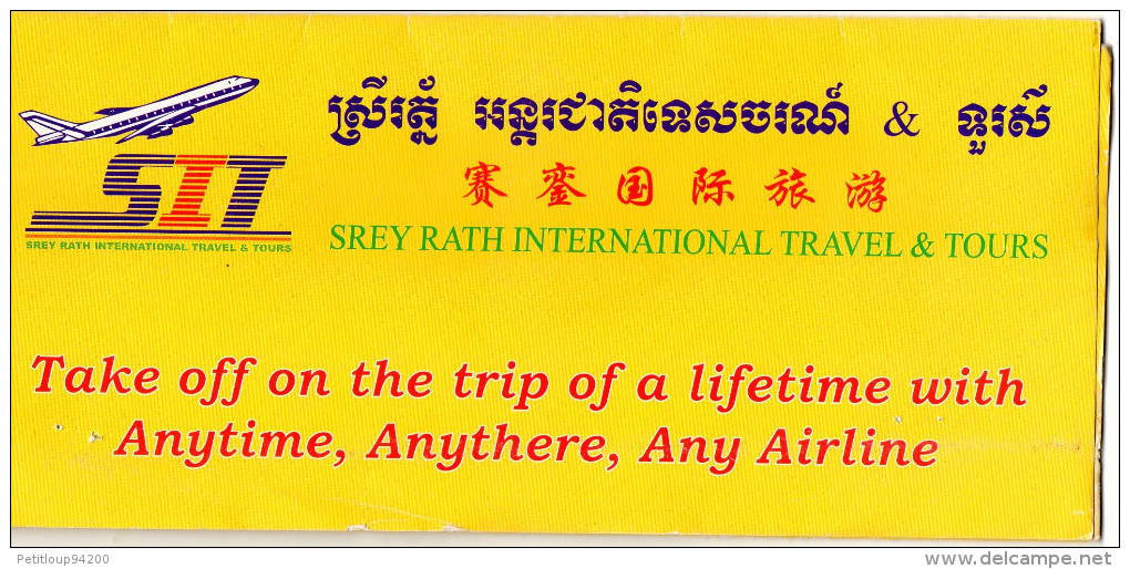 POCHETTE *TICKETS TRANSPORT*DOCUMENTS VOYAGE  Cambodge - Tickets