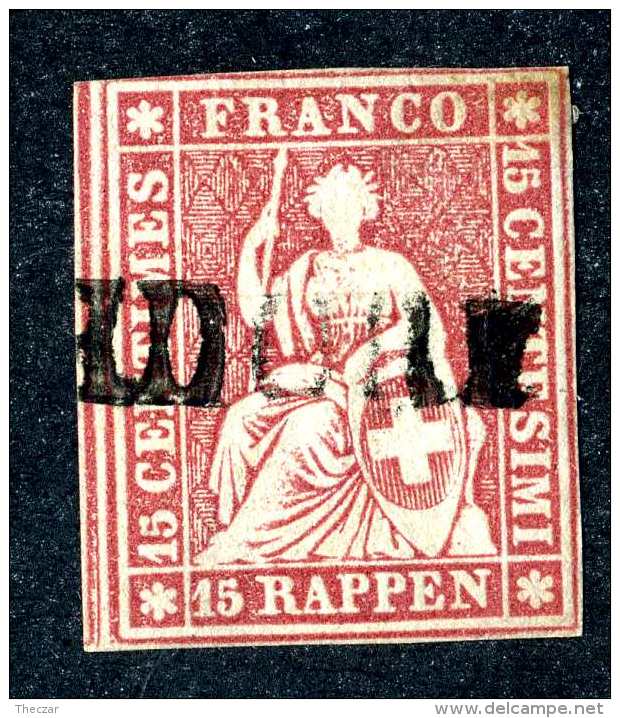 1747 Switzerland 1857 Michel #15 IIBy Used Scott #38 ~Offers Always Wlcome!~ - Gebraucht