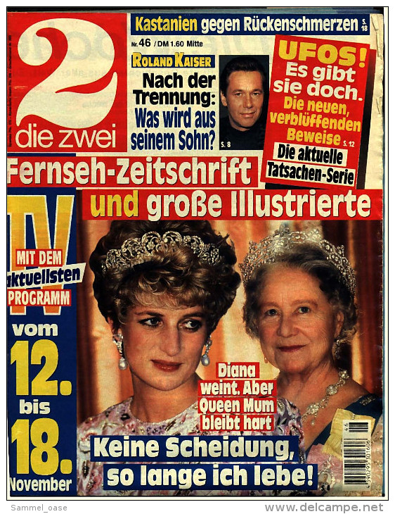 Fernseh-Zeitschrift 2 Die Zwei  -  9.11.1994  -  Mit :  Diana Weint, Aber Queen Mum Bleibt Hart - Film & TV