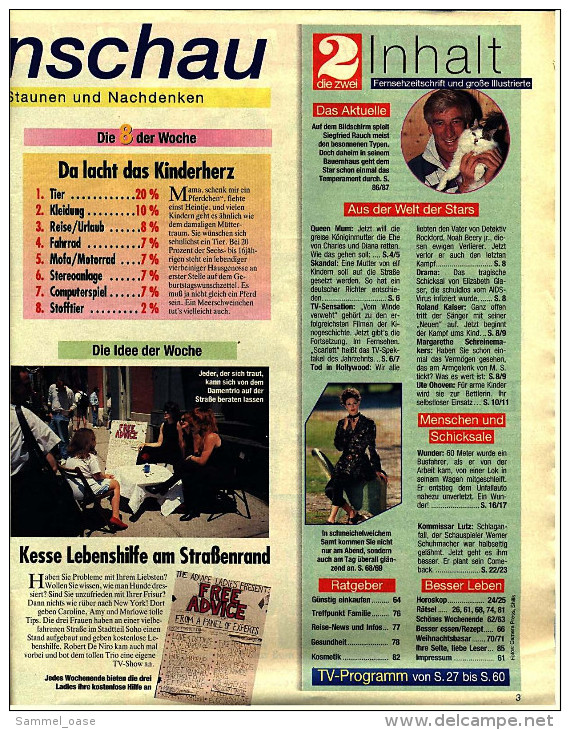 Fernseh-Zeitschrift 2 Die Zwei  -  9.11.1994  -  Mit :  Diana Weint, Aber Queen Mum Bleibt Hart - Film & TV