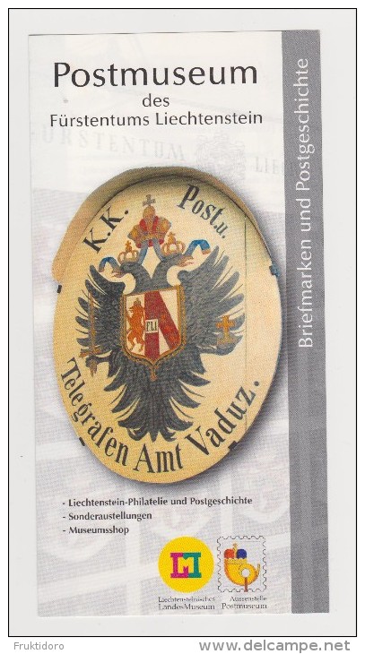 Liechtenstein Brochure Postal Museum With Special Museum Cancellation - Art