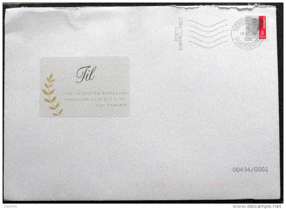 Denmark 2014 Letter  9,00 Kr  ( Lot 2739 ) - Briefe U. Dokumente