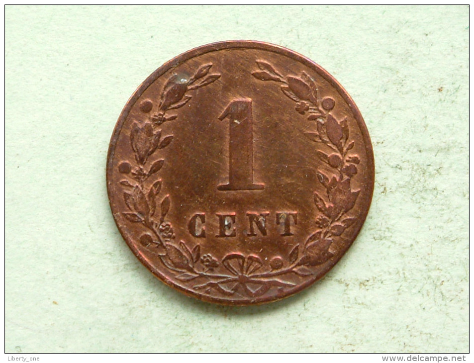 1883 - 1 Cent / KM 107 ( Uncleaned Coin - For Grade, Please See Photo ) !! - 1849-1890 : Willem III