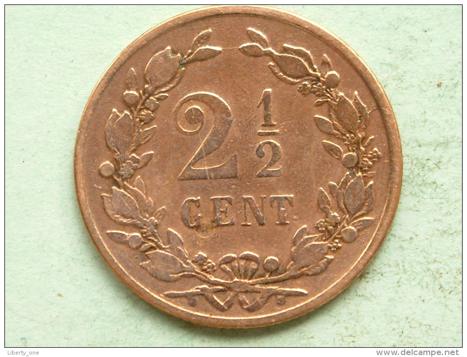 1877 - 2 1/2 Cent / KM 108 ( Uncleaned Coin - For Grade, Please See Photo ) !! - 1849-1890 : Willem III