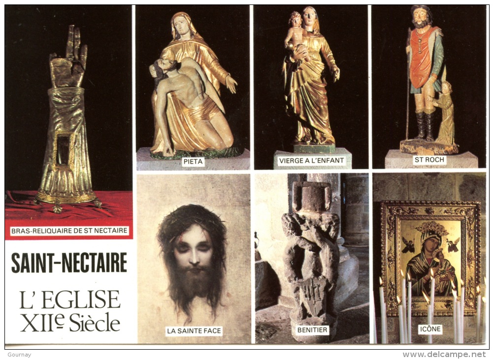Saint Nectaire église Multivues : Bras Reliquaire Piéta Vierge Enfant Roch Sainte Face Benitier Icone N°302 éd De L´égli - Saint Nectaire