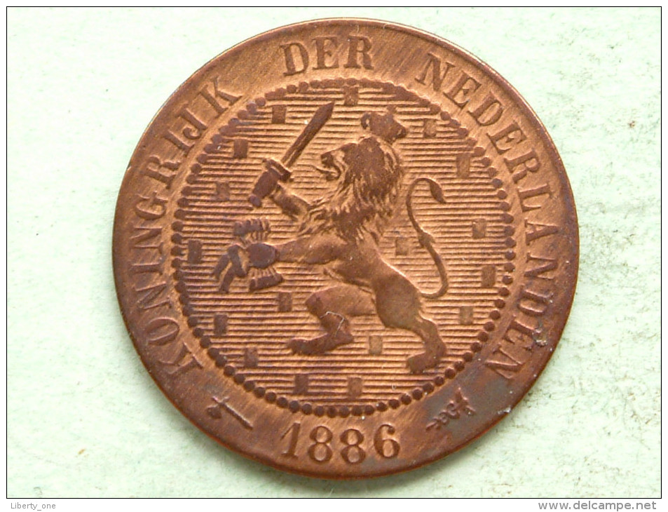 1886 - 2 1/2 Cent / KM 108 ( Uncleaned Coin - For Grade, Please See Photo ) !! - 1849-1890 : Willem III