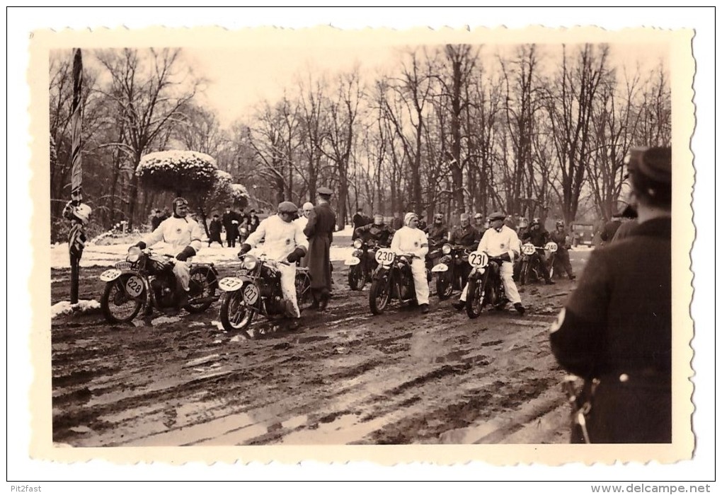 Foto Motorradrennen , Gotha 1935 , Arno Nacke , Motorrad , Grasbahn , Sandbahn , Enduro , Geländefahrt , Moto Cross !!! - Motor Bikes