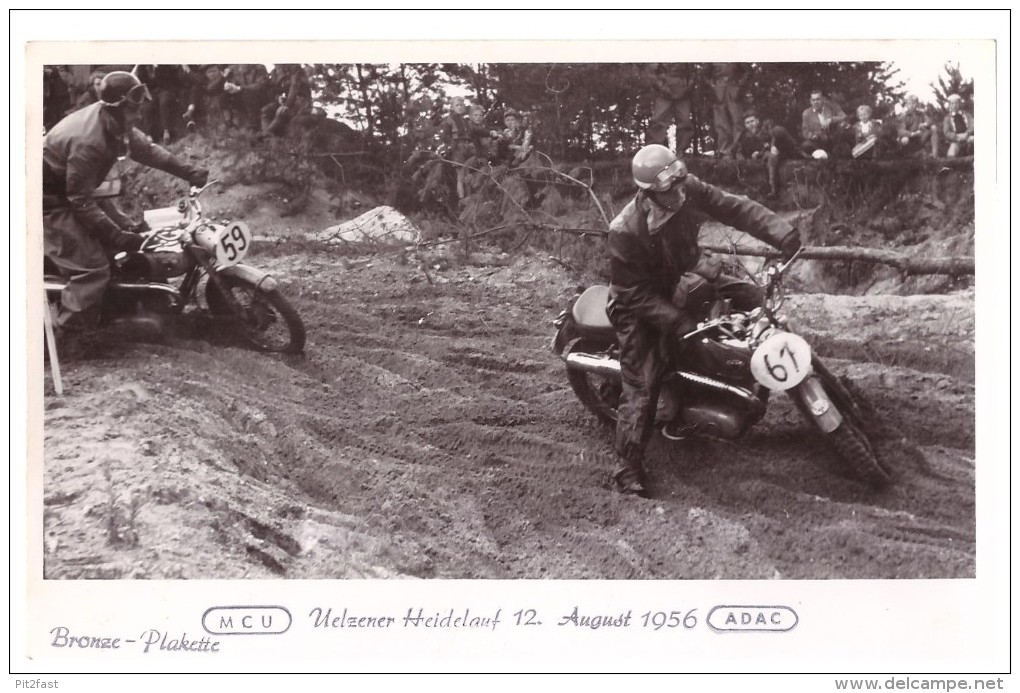 Geländefahrt Uelzen 1956 , ADAC , Motorrad , Sandbahn , Speedway , Grasbahn , Moto Cross !!! - Motor Bikes