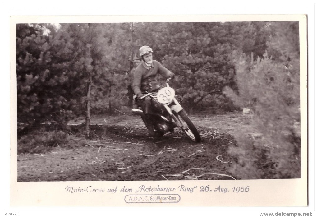 AK Rotenburg - Motocross 1956 , ADAC , Motorrad , Sandbahn , Speedway , Grasbahn , Moto Cross , Motorsport !!! - Rotenburg (Wuemme)